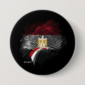 Badge Rond 7,6 Cm Drapeau de l'Égypte (Devant)