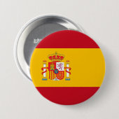 Badge Rond 7,6 Cm Drapeau de l'Espagne (Devant & derrière)