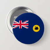 Badge Rond 7,6 Cm Drapeau de l'État d'Australie-Occidentale (Devant & derrière)