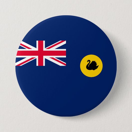 Badge Rond 7,6 Cm Drapeau de l'État d'Australie-Occidentale (Devant)