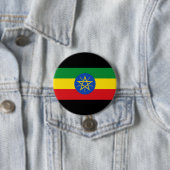 Badge Rond 7,6 Cm Drapeau de l'Éthiopie (En situation)