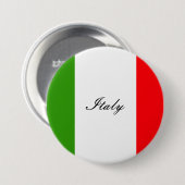 Badge Rond 7,6 Cm Drapeau de l'Italie (Devant & derrière)