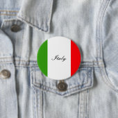 Badge Rond 7,6 Cm Drapeau de l'Italie (En situation)