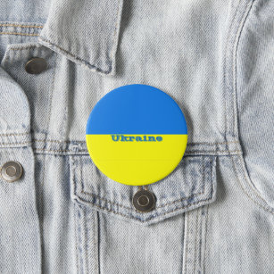 Badge Rond 7,6 Cm Drapeau de l'Ukraine