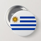 Badge Rond 7,6 Cm Drapeau de l'Uruguay (Devant & derrière)