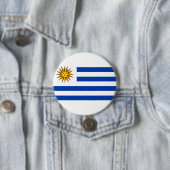 Badge Rond 7,6 Cm Drapeau de l'Uruguay (En situation)