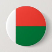 Badge Rond 7,6 Cm Drapeau de Madagascar (Devant)