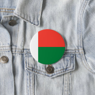 Badge Rond 7,6 Cm Drapeau de Madagascar