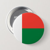 Badge Rond 7,6 Cm Drapeau de Madagascar (Devant & derrière)