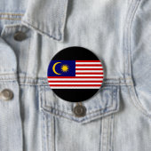 Badge Rond 7,6 Cm Drapeau de Malaisie (En situation)