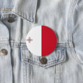 Badge Rond 7,6 Cm Drapeau de Malte (En situation)