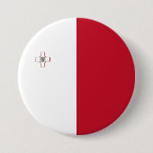 Badge Rond 7,6 Cm Drapeau de Malte (Devant)
