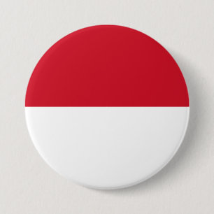 Badge Rond 7,6 Cm Drapeau de Monaco