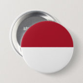 Badge Rond 7,6 Cm Drapeau de Monaco (Devant & derrière)