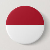 Badge Rond 7,6 Cm Drapeau de Monaco (Devant)
