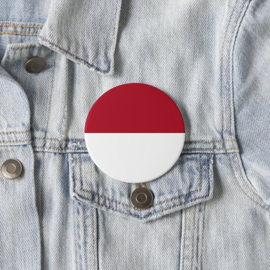 Badge Rond 7,6 Cm Drapeau de Monaco (En situation)