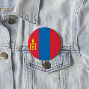 Badge Rond 7,6 Cm Drapeau de Mongolie