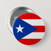 Badge Rond 7,6 Cm drapeau de Porto Rico (Devant & derrière)