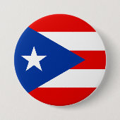 Badge Rond 7,6 Cm drapeau de Porto Rico (Devant)
