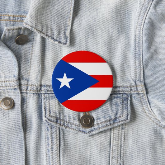 Badge Rond 7,6 Cm drapeau de Porto Rico (En situation)