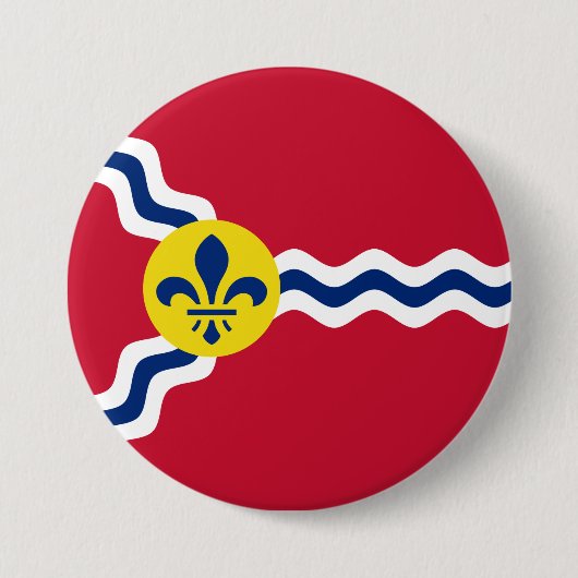 Badge Rond 7,6 Cm Drapeau de Saint-Louis (Missouri) (Devant)