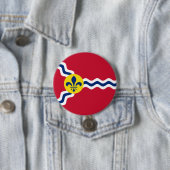 Badge Rond 7,6 Cm Drapeau de Saint-Louis (Missouri) (En situation)