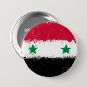 Badge Rond 7,6 Cm Drapeau de Syrie (Devant & derrière)