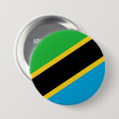 Badge Rond 7,6 Cm Drapeau de Tanzanie (Devant & derrière)