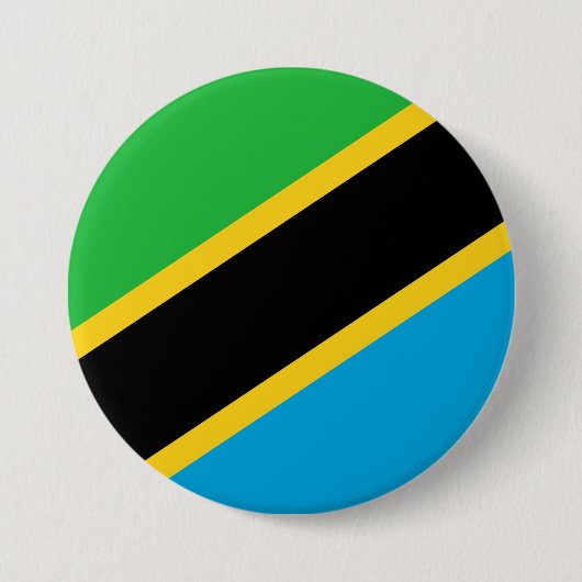 Badge Rond 7,6 Cm Drapeau de Tanzanie (Devant)