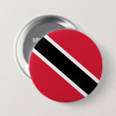Badge Rond 7,6 Cm Drapeau de Trinité-et-Tobago (Devant & derrière)
