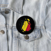 Badge Rond 7,6 Cm Drapeau déchiré de Belgique (En situation)