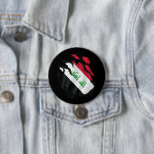 Badge Rond 7,6 Cm Drapeau déchiré de l'Irak (En situation)