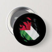 Badge Rond 7,6 Cm Drapeau déchiré de Palestine (Devant & derrière)