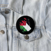 Badge Rond 7,6 Cm Drapeau déchiré de Palestine (En situation)