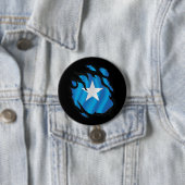 Badge Rond 7,6 Cm Drapeau déchiré de Somalie (En situation)