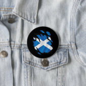 Badge Rond 7,6 Cm Drapeau déchiré d'Écosse (En situation)