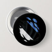 Badge Rond 7,6 Cm Drapeau déchiré d'Estonie (Devant & derrière)