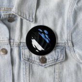 Badge Rond 7,6 Cm Drapeau déchiré d'Estonie (En situation)