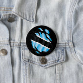 Badge Rond 7,6 Cm Drapeau déchiré du Botswana (En situation)