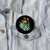 Badge Rond 7,6 Cm Drapeau déchiré du Cachemire (En situation)