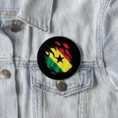 Badge Rond 7,6 Cm Drapeau déchiré du Ghana (En situation)