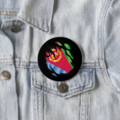 Badge Rond 7,6 Cm Drapeau déchiré par l'Érythrée (En situation)