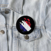 Badge Rond 7,6 Cm Drapeau déchiré Pays-Bas (En situation)