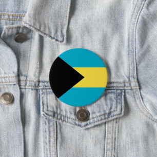 Badge Rond 7,6 Cm Drapeau des Bahamas
