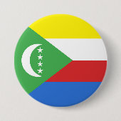 Badge Rond 7,6 Cm drapeau des Comores (Devant)