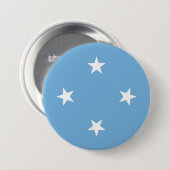 Badge Rond 7,6 Cm Drapeau des États fédérés de Micronésie (Devant & derrière)