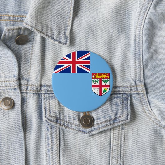 Badge Rond 7,6 Cm Drapeau des Fidji (En situation)