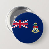 Badge Rond 7,6 Cm Drapeau des îles Caïmans (Devant & derrière)