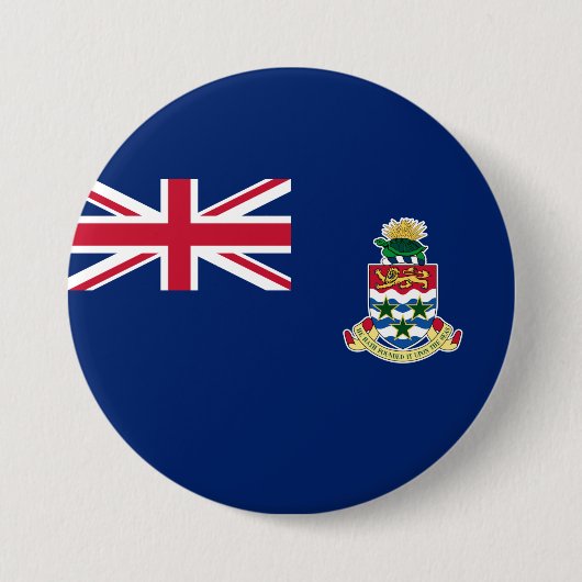 Badge Rond 7,6 Cm Drapeau des îles Caïmans (Devant)