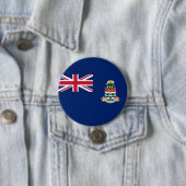 Badge Rond 7,6 Cm Drapeau des îles Caïmans (En situation)
